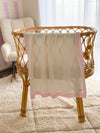 White Blanket with Pink Trim
