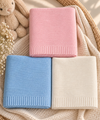 PREORDER Ribbed Edge Blanket - Blue