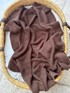 Brown Knit Baby Blanket