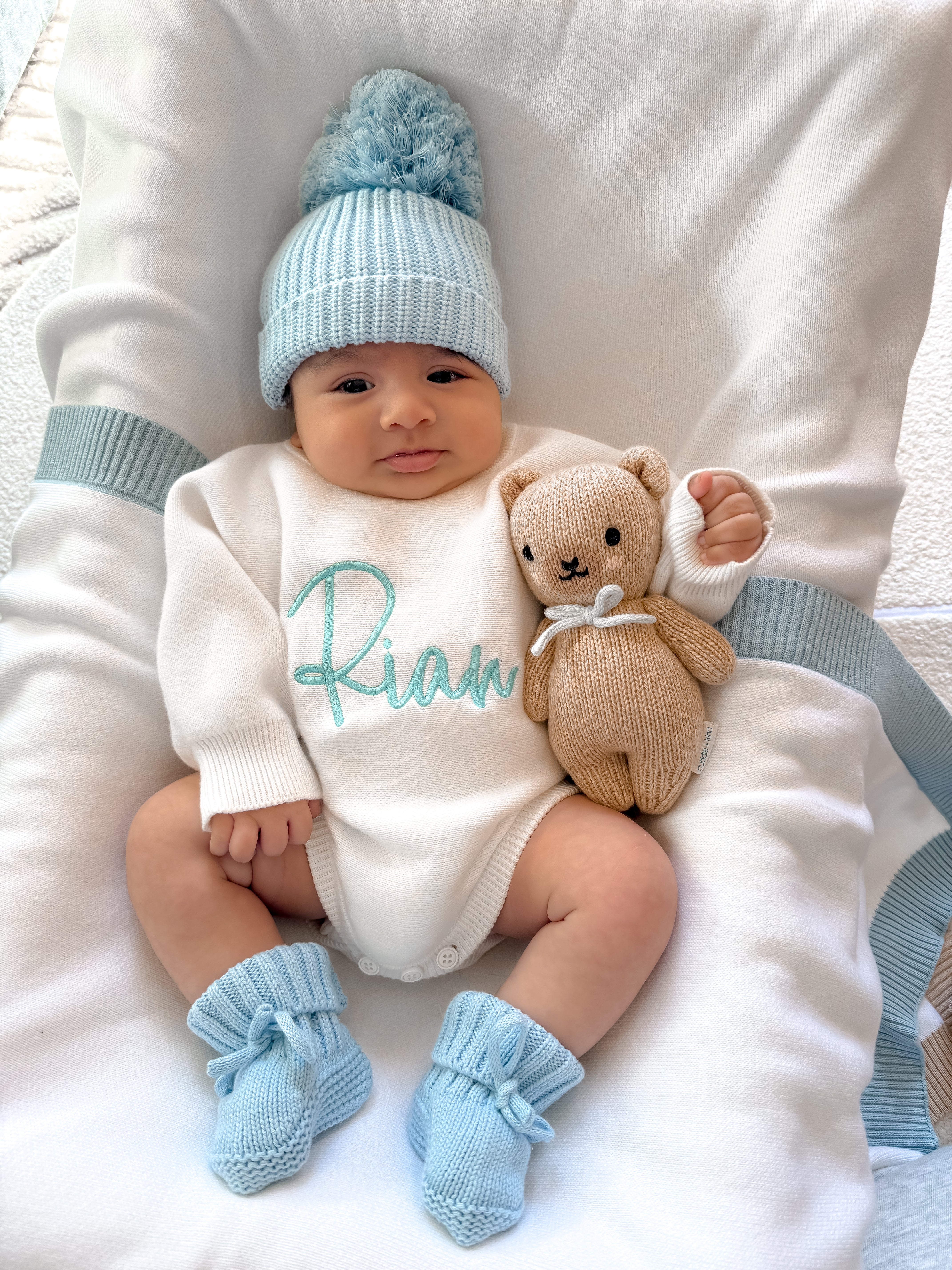 White Personalised Baby Romper