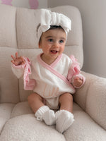 Pink Baby Girl Announcement Set - White Accessories