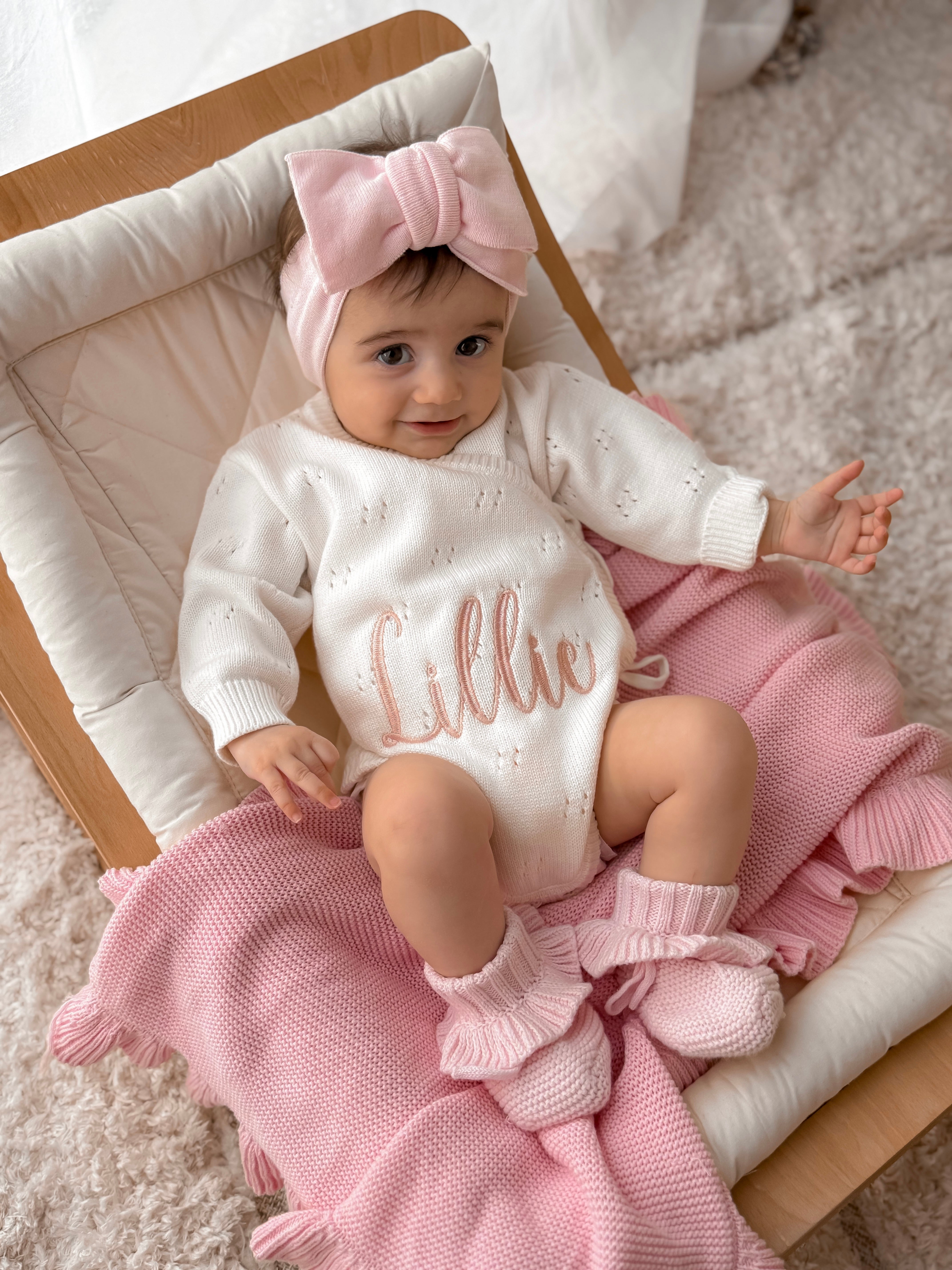 White Kimono Baby Romper