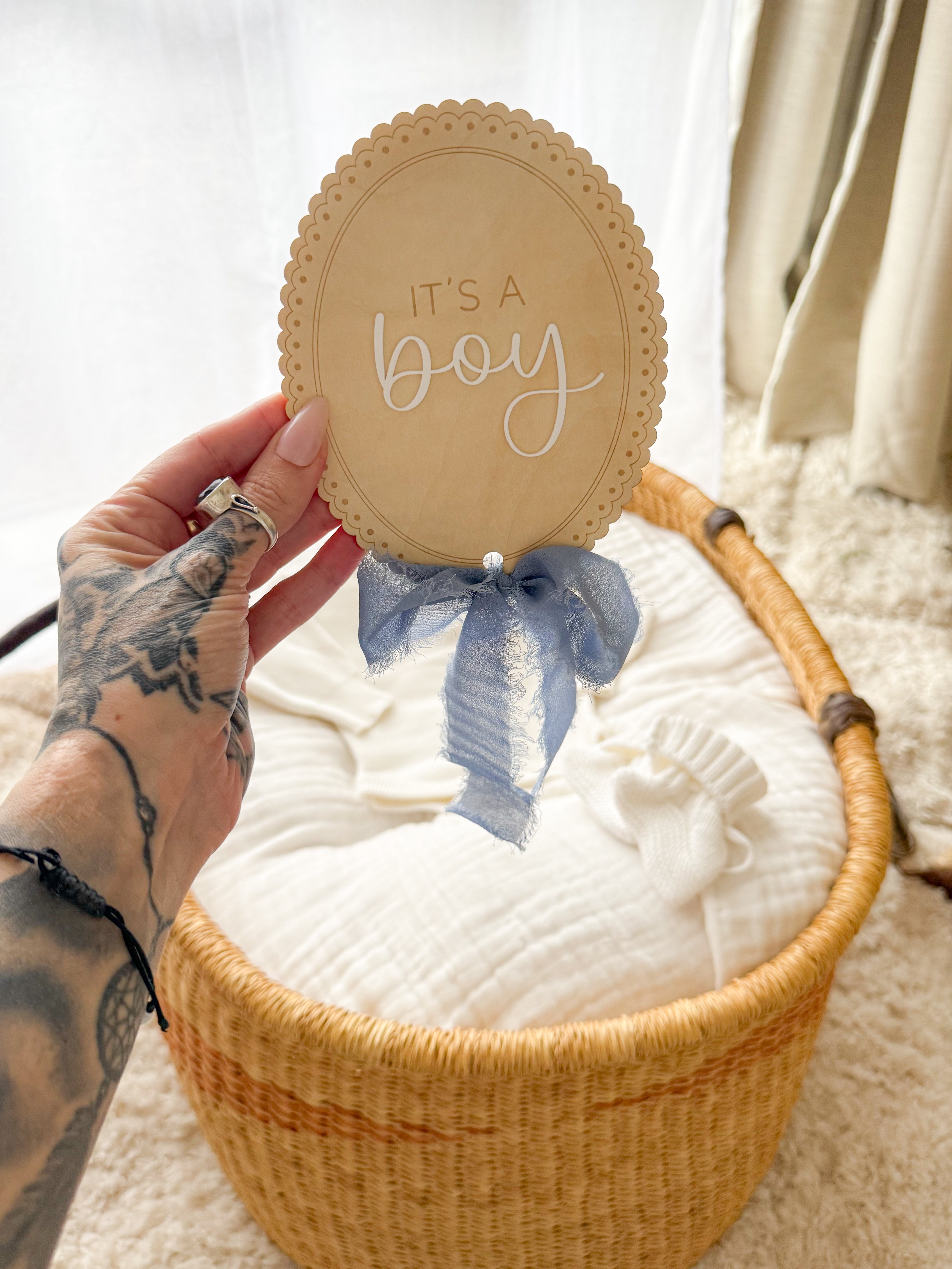 “It’s a Boy” Announcement Plaque