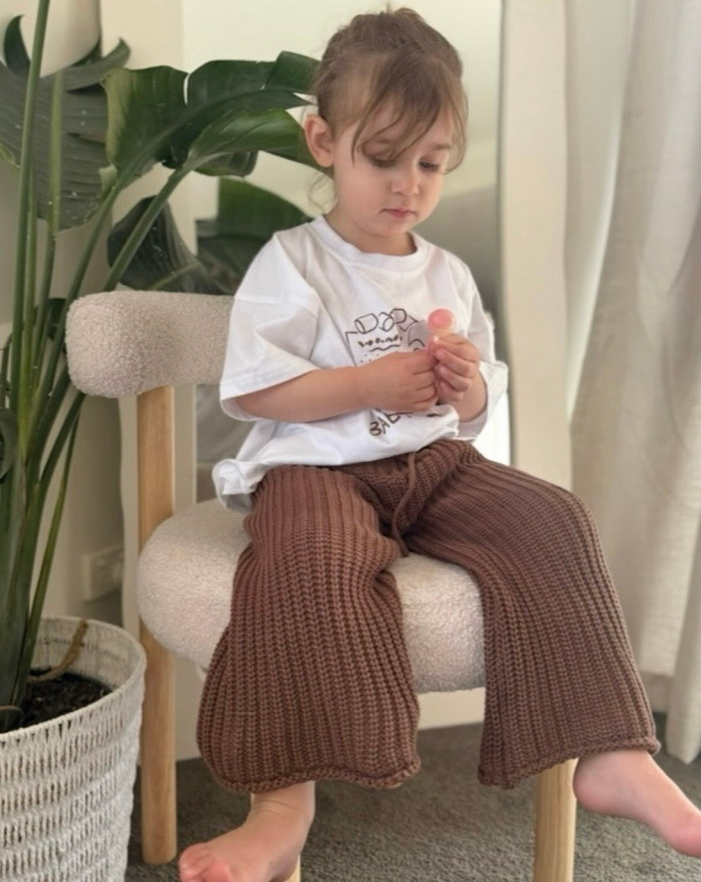 Brown Knit Pants
