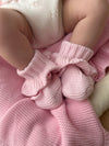 Pink Baby Frill Booties