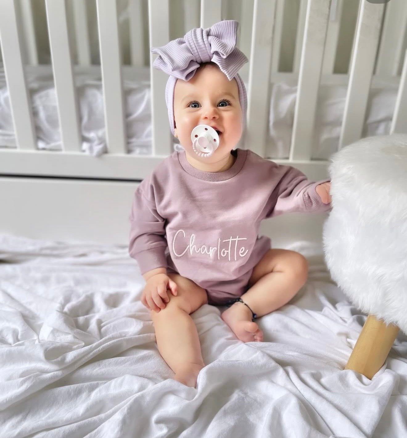 Purple Personalised Oversized Romper