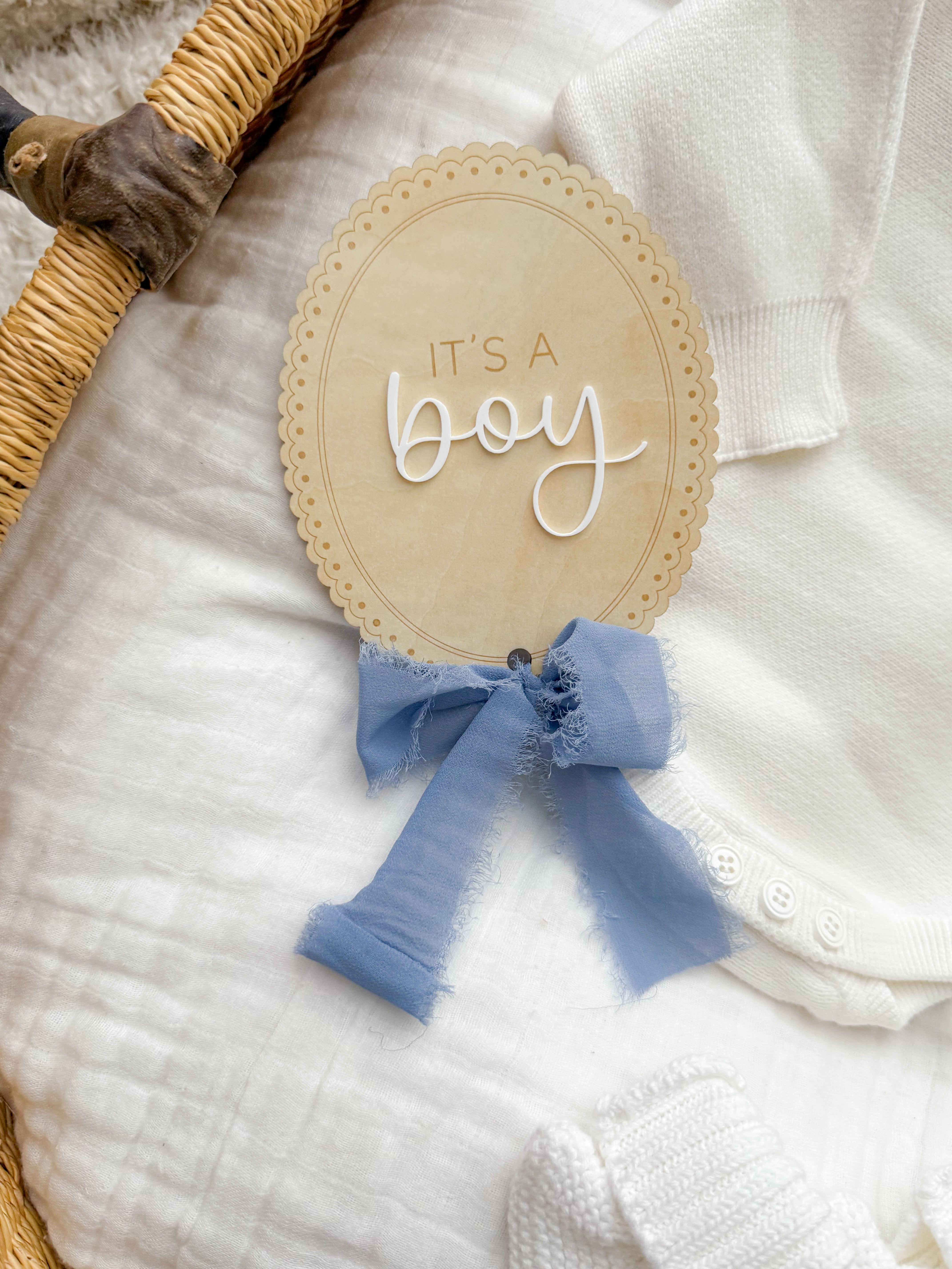 “It’s a Boy” Announcement Plaque
