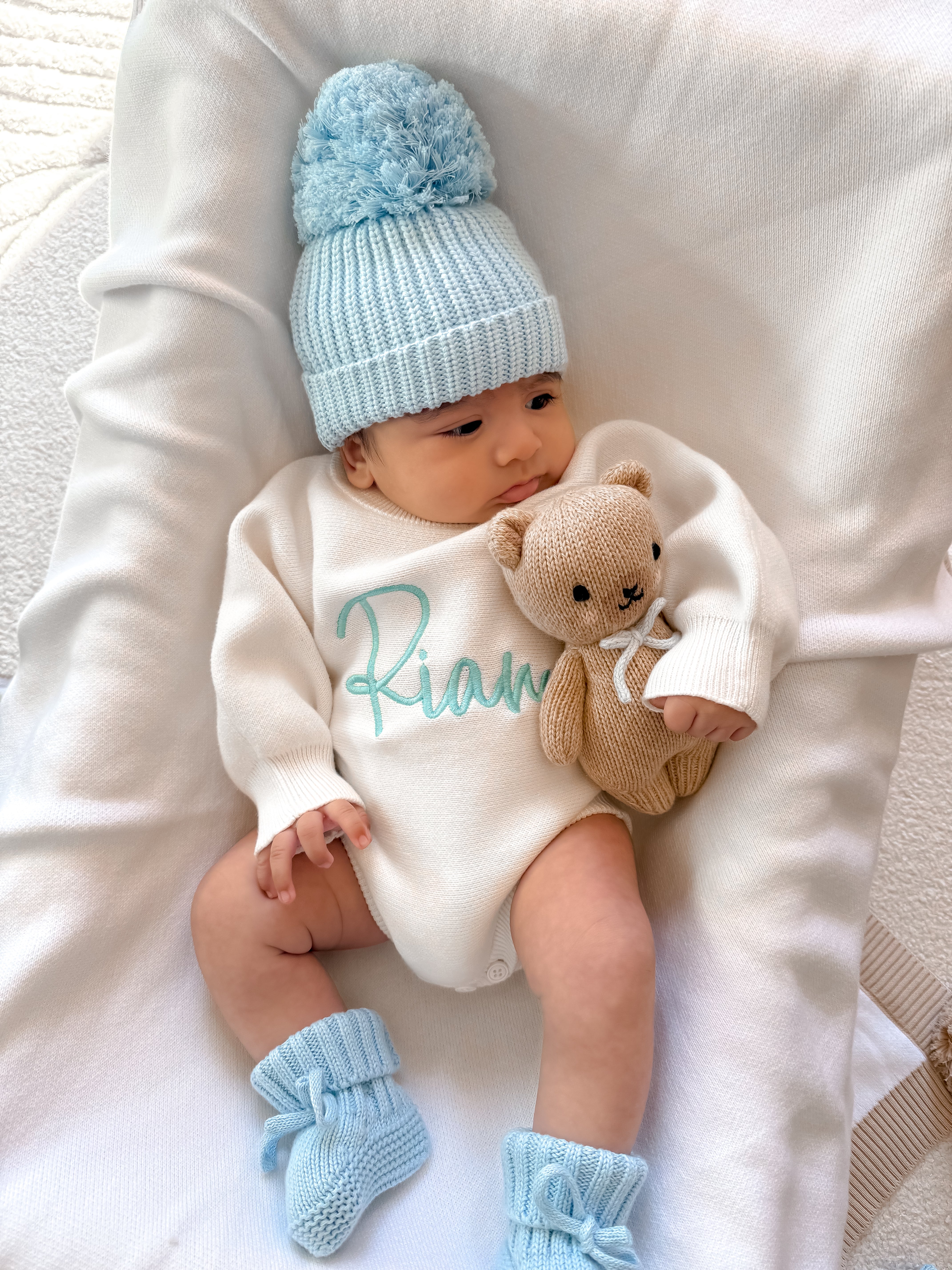 White Personalised Baby Romper