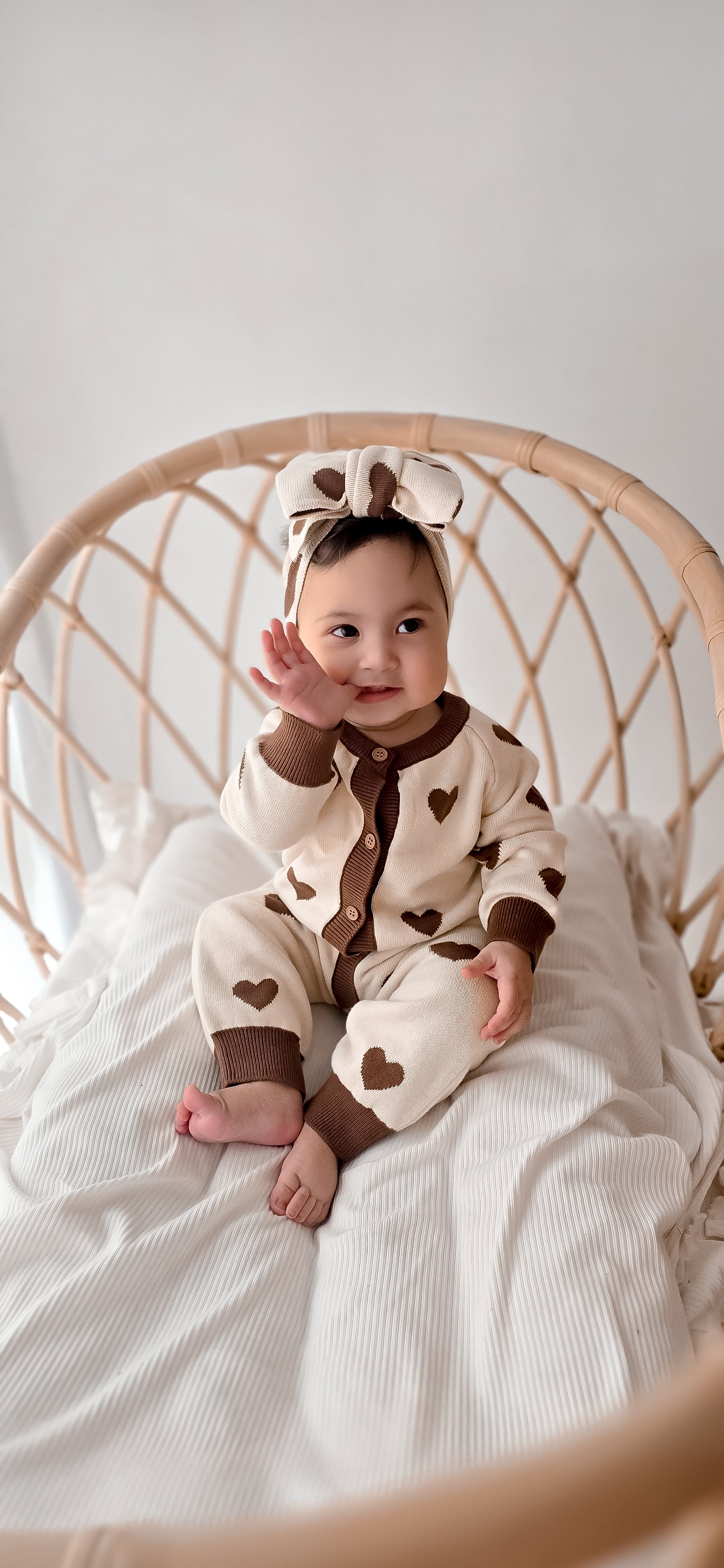 Sweetheart Brown Heart Romper