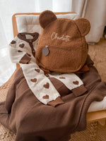 Baby Bear Brown Bouclé Backpack