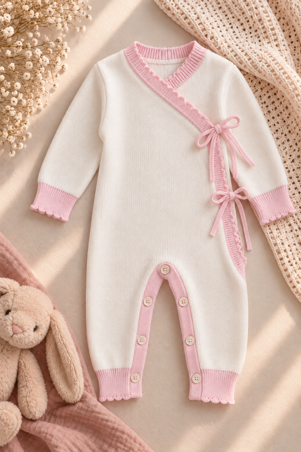 PRE ORDER Pink Kimono Full Length Romper